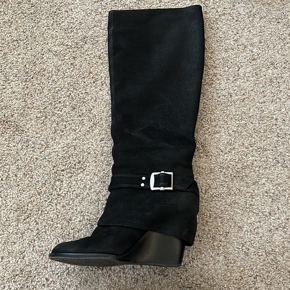 Vince Camino Black Wedge Boots - Picture 2 of 6